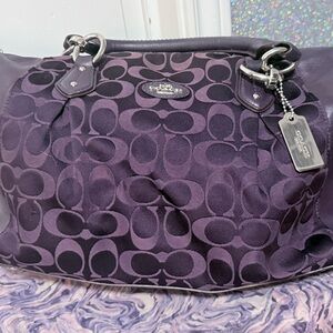 Coach Dark Purple Shoulder Bag - Used